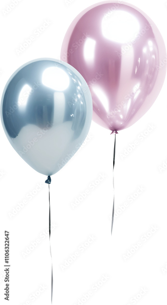 Pink and Mint Balloons Clipart, in the air, Photo Effect Pink and Mint Balloons Clipart, in the air, Photo Effect