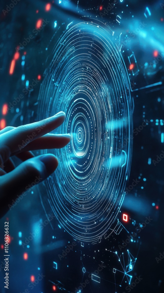 Interfaz digital tecnología futurista Interfaz digital tecnología futurista