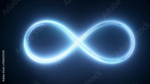 Glowing infinity sign