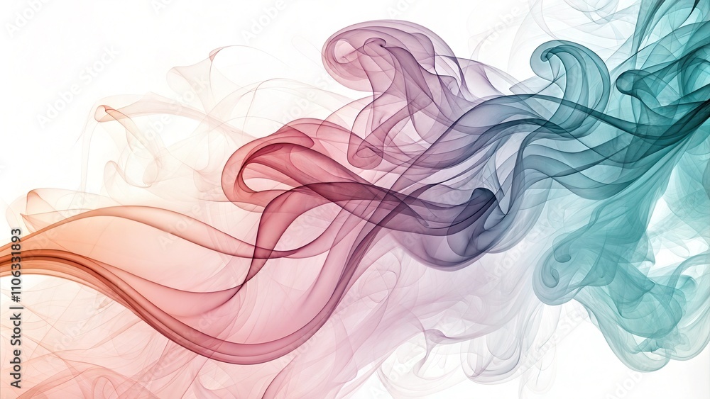 Multicolored abstract smoke swirls with gradient tones Multicolored abstract smoke swirls with gradient tones