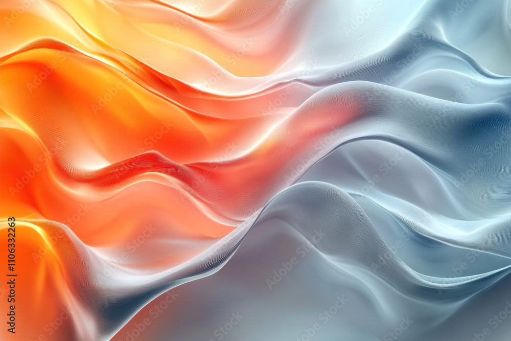 Obraz premium Abstract background with wavy lines, featuring vibrant colors intertwining and forming a dynamic visual pattern, creating a sense of movement and energy.