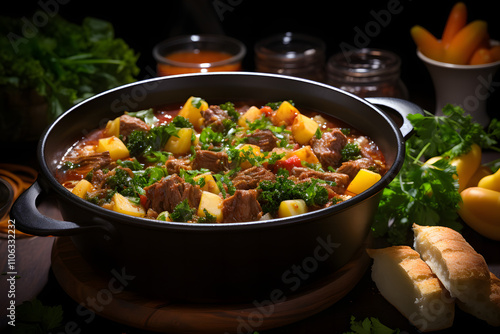 Cazuela Chilean Stew Often Made with Chicken and Beef