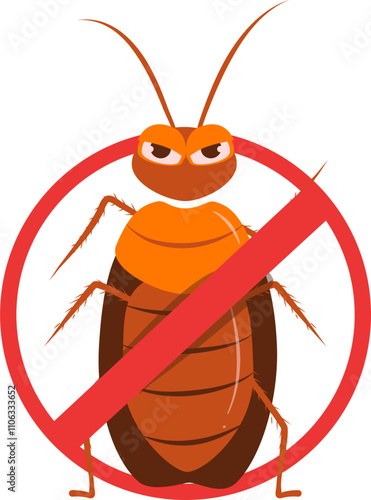 Cockroach illustration. Cockroach life cycle.