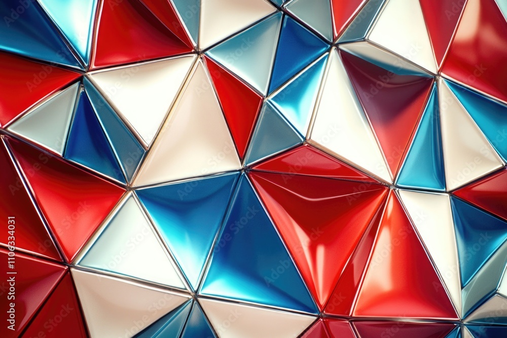 A simple yet striking design featuring a red, white, and blue abstract pattern on a clean background A simple yet striking design featuring a red, white, and blue abstract pattern on a clean background