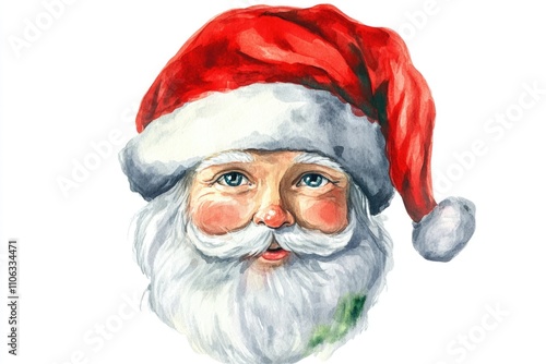 Watercolor illustration of Santa Claus