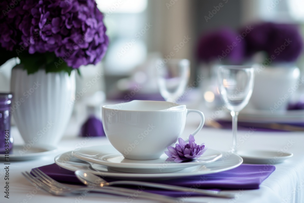 Elegant Women's Day Brunch Settings Elegant Women's Day Brunch Settings