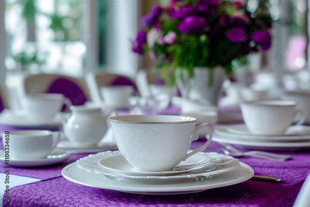 Elegant Women's Day Brunch Settings Elegant Women's Day Brunch Settings