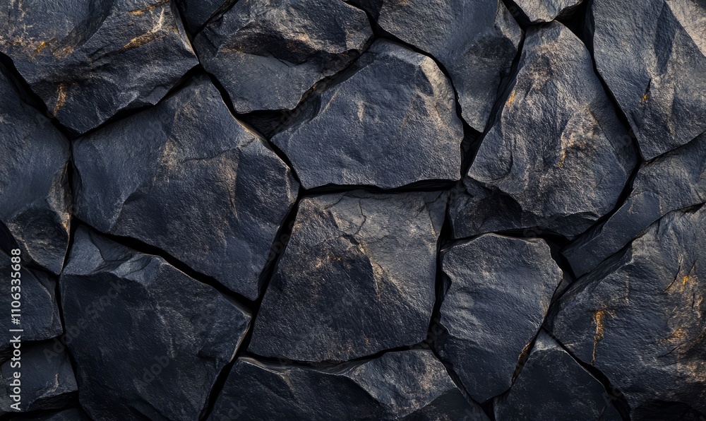 Seamless pattern of dark slate stones forming a textured wall. Modern and elegant background for design or construction themes Seamless pattern of dark slate stones forming a textured wall. Modern and elegant background for design or construction themes
