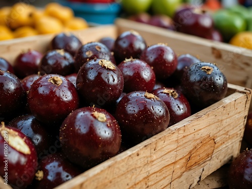 Wallpaper Mural Mangosteens for sale at a market. Torontodigital.ca