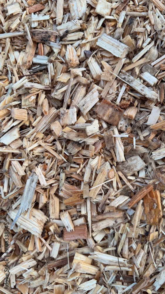 Close-Up of Natural Wood Chips for Gardening and Decoration. A detailed image showcasing a large pile of natural wood chips, ideal for gardening, landscaping, or decorative purposes. Close-Up of Natural Wood Chips for Gardening and Decoration. A detailed image showcasing a large pile of natural wood chips, ideal for gardening, landscaping, or decorative purposes.