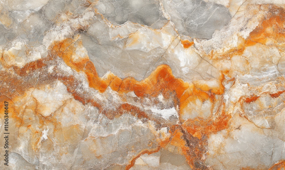 Brown, orange, and white patterns adorn the background of natural quartzite Brown, orange, and white patterns adorn the background of natural quartzite