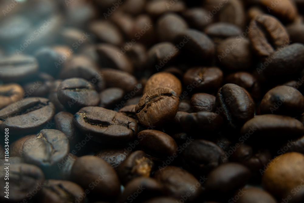 Naklejka premium coffee beans on a white background