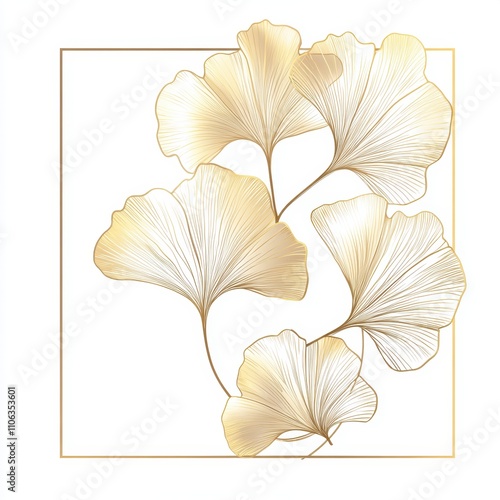 Wallpaper Mural Ginkgo biloba plant leaf closeup view. Torontodigital.ca