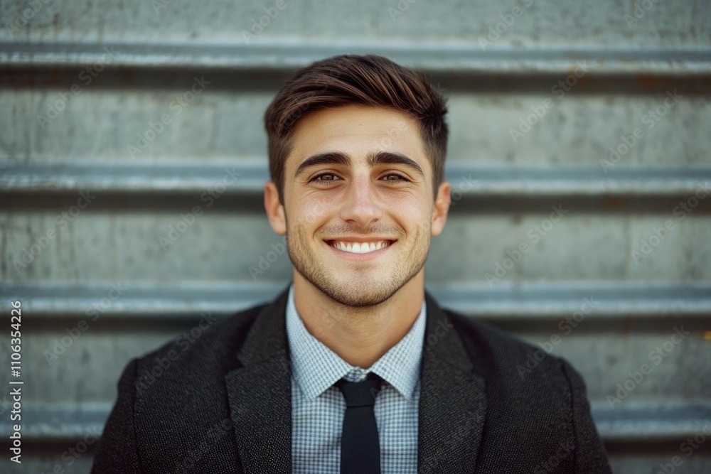 A professional man in a business attire smiling at the camera, suitable for corporate or commercial use A professional man in a business attire smiling at the camera, suitable for corporate or commercial use