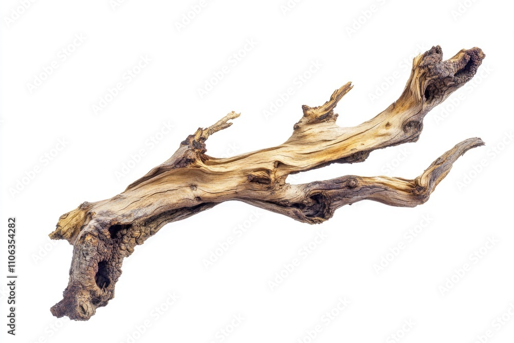 Fototapeta premium Close-up shot of wooden texture on a white background, great for design and photography projects