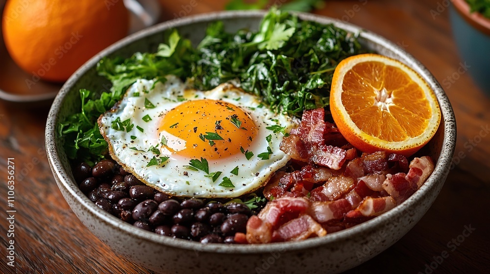 feijoada-inspired breakfast bowl brazilian food feijoada-inspired breakfast bowl brazilian food