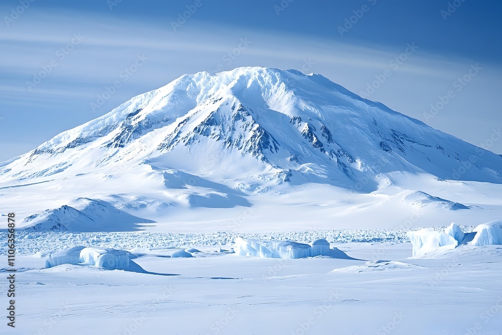 Mount erebus icebergs Mount erebus icebergs