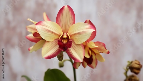 Vibrant Dahlia Charm in a Warm Background.
