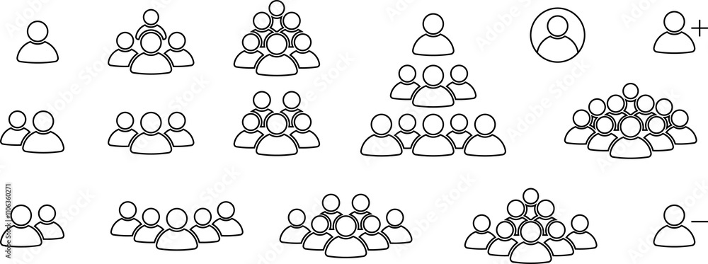 People group icon set team worker user. Employee people group icon team staff. User profile symbol. Group of people or group of users. Persons symbol. People group icon set team worker user. Employee people group icon team staff. User profile symbol. Group of people or group of users. Persons symbol.