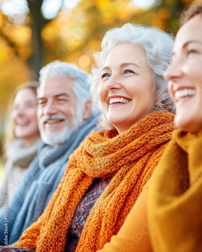 Family Joy and Laughter at a Sunny Park Picnic in Autumn