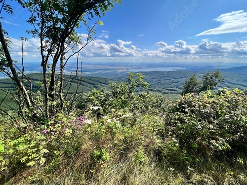 landscape of the Vihorlat Mountains and the Zemplín Dam in eastern Slovakia photo