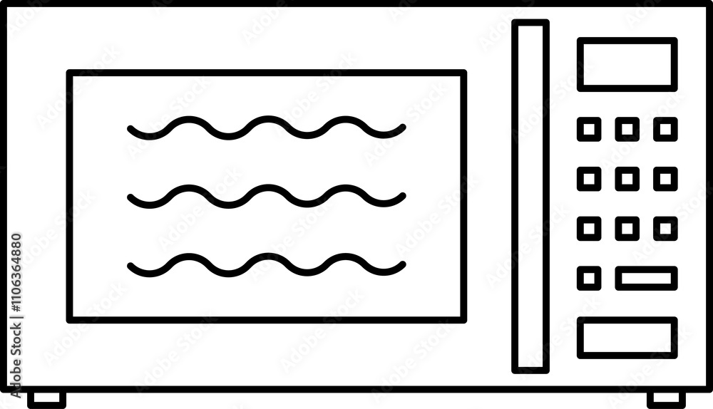 Microwave or electric oven icon. Simple line microwave oven icon. Kitchen appliance icon. Simple electric oven vector icon for app, web design and infographics. Microwave Oven outline from household Microwave or electric oven icon. Simple line microwave oven icon. Kitchen appliance icon. Simple electric oven vector icon for app, web design and infographics. Microwave Oven outline from household