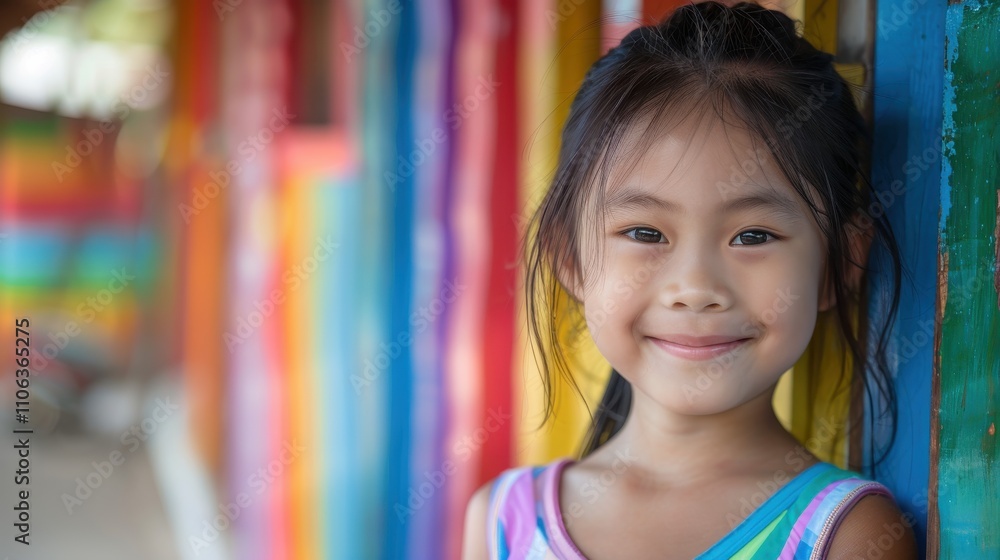 Against a backdrop of colors, an Asian student's thoughtful expression captures the essence of his educational exploration Against a backdrop of colors, an Asian student's thoughtful expression captures the essence of his educational exploration