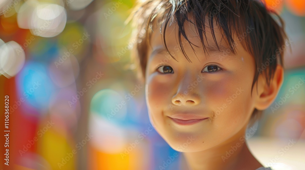 Against a backdrop of colors, an Asian student's thoughtful expression captures the essence of his educational exploration Against a backdrop of colors, an Asian student's thoughtful expression captures the essence of his educational exploration