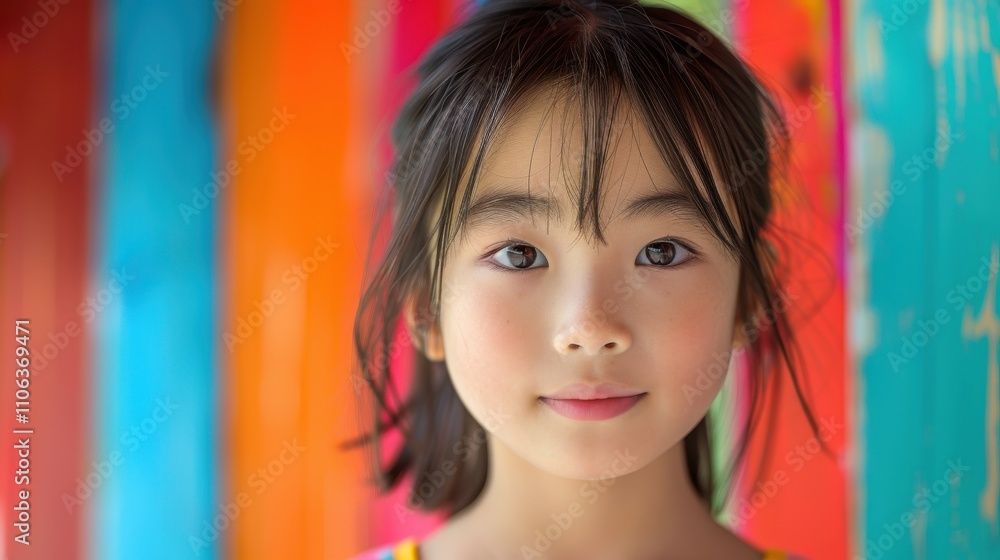 Against a backdrop of colors, an Asian student's thoughtful expression captures the essence of his educational exploration Against a backdrop of colors, an Asian student's thoughtful expression captures the essence of his educational exploration
