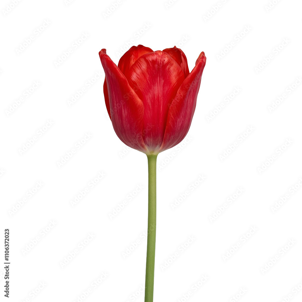 Elegant red tulip on neutral background Elegant red tulip on neutral background