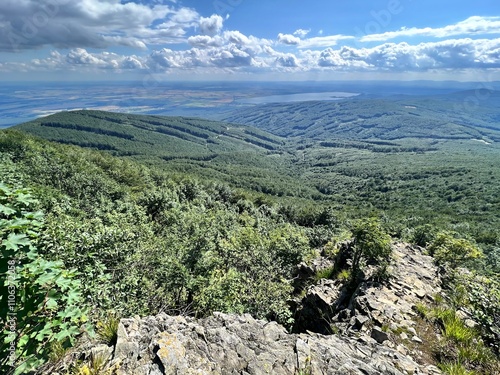 landscape of the Vihorlat Mountains and the Zemplín Dam in eastern Slovakia photo