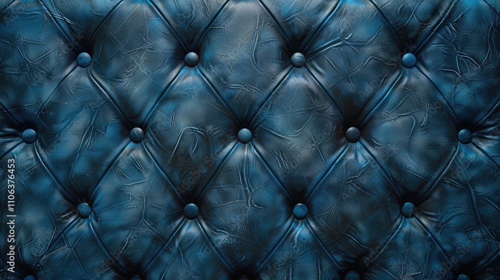 Fototapeta premium Vintage dark blue leather texture for interior design.