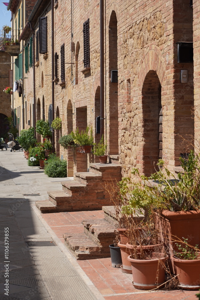 Naklejka premium street in the town