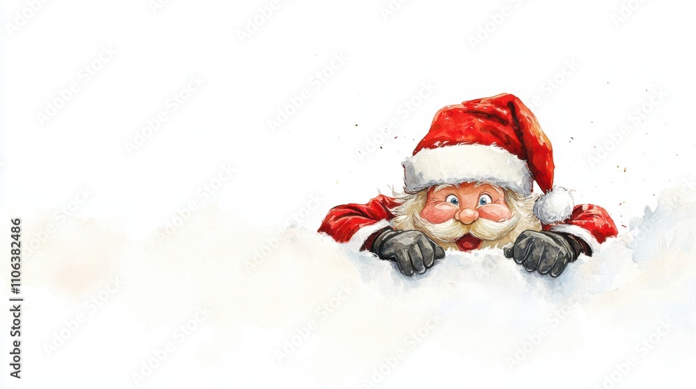 Cute Santa Claus character for Christmas holiday greeting card design. Cute Santa Claus character for Christmas holiday greeting card design.
