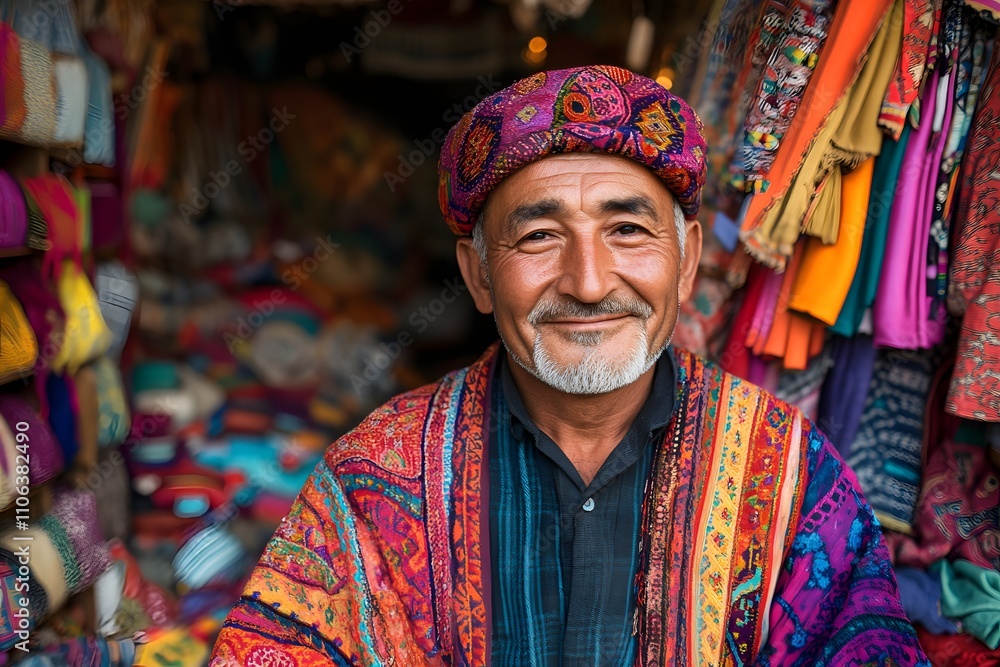 Fototapeta premium Turkmen silk road merchant