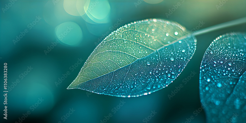 Elegant closeup of translucent teal leaves with intricate vein patterns, showcasing delicate nature textures and organic beauty for creative design inspiration and decorative purposes Elegant closeup of translucent teal leaves with intricate vein patterns, showcasing delicate nature textures and organic beauty for creative design inspiration and decorative purposes
