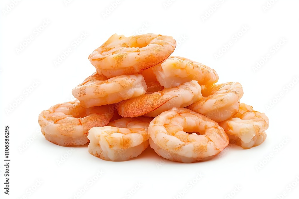 A vibrant pile of cooked shrimp, showcasing their enticing pink-orange color and firm texture. Perfect for seafood dishes, catering, or culinary presentations. A vibrant pile of cooked shrimp, showcasing their enticing pink-orange color and firm texture. Perfect for seafood dishes, catering, or culinary presentations.