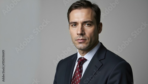 Business boss portrait of business man. Successful business. Success of entrepreneur. Office manager. Businessman isolated on grey. Businessman in suit. Mature businessman. Quality assurance