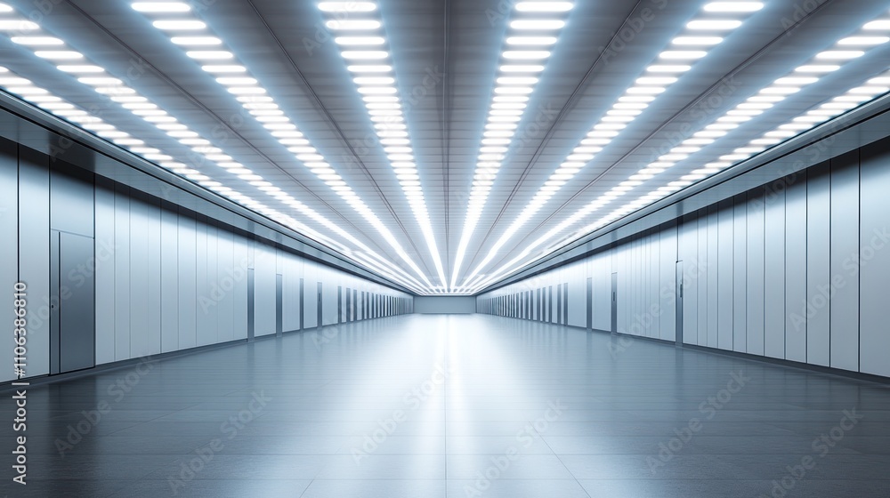 Futuristic Corridor: Bright, Clean, and Modern Architectural Design Futuristic Corridor: Bright, Clean, and Modern Architectural Design