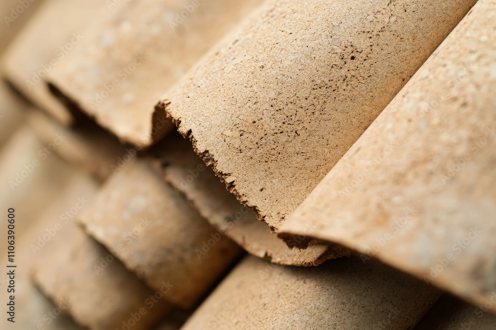 Textured natural cork, warm beige tones with visible grain patterns and small natural imperfections, organic and rustic Textured natural cork, warm beige tones with visible grain patterns and small natural imperfections, organic and rustic
