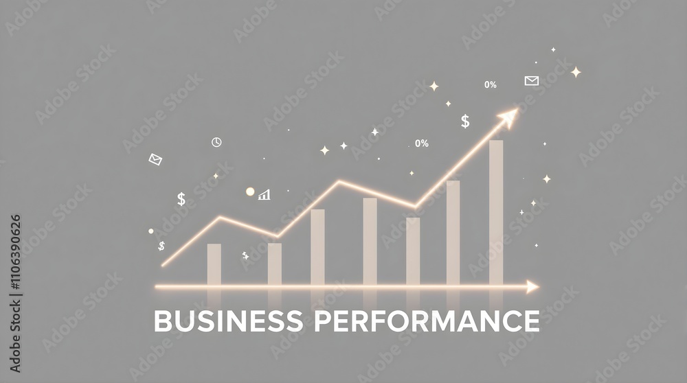 Minimalist Line Chart with Floating Data Displaying Minimalist Line Chart with Floating Data Displaying