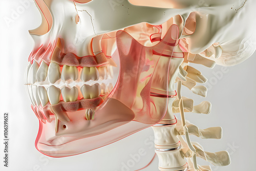 Detailed Anatomical Diagram of the Temporomandibular Joint Highlighting Key Structures and Potential Pain Points