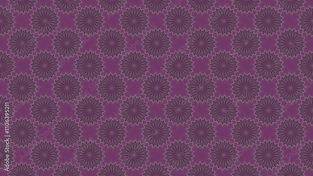 Retro pattern of flower shapes in violet, greyish brown, and eggplant purple colors. Vintage floral ornament abstract background for cover, website, poster, wallpaper. 60s 70s design mosaic tile grid Retro pattern of flower shapes in violet, greyish brown, and eggplant purple colors. Vintage floral ornament abstract background for cover, website, poster, wallpaper. 60s 70s design mosaic tile grid