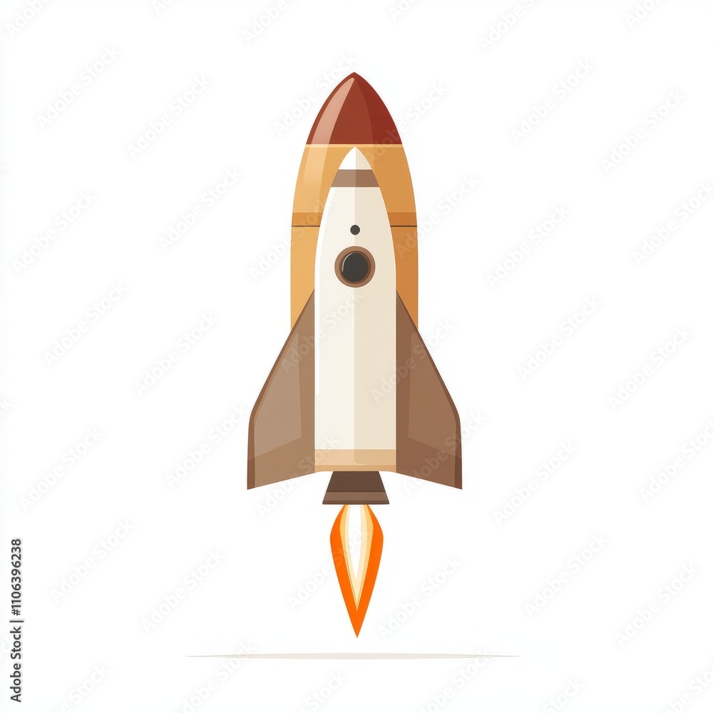 Fototapeta premium Rocket Launch Illustration - Futuristic Space Exploration