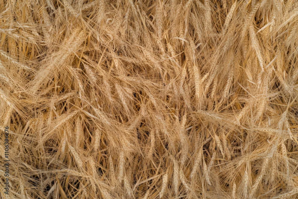 Textured wheat field, dense golden stalks swaying under sunlight, natural and vibrant Textured wheat field, dense golden stalks swaying under sunlight, natural and vibrant