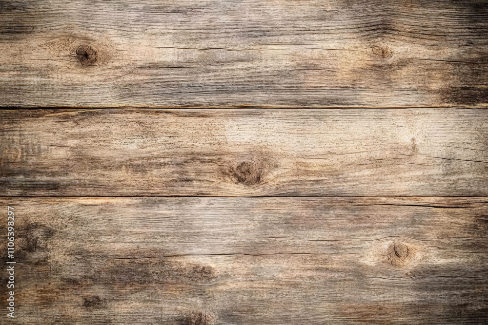 Rustic wooden plank texture, rough grain patterns in warm brown tones with visible knots and cracks Rustic wooden plank texture, rough grain patterns in warm brown tones with visible knots and cracks