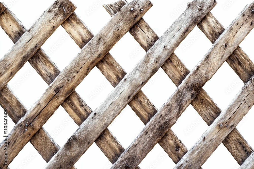 Weathered wooden lattice, crisscrossed pattern. Weathered wooden lattice, crisscrossed pattern.