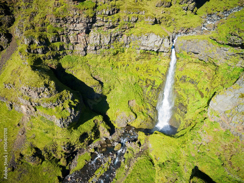 Írárfoss waterfall on the s...