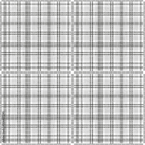 texture of fabric, Tartan pattern.  Scottish checkered background. Traditional scottish ornament. Seamless fabric texture. Vector illustration. White and black plaid .