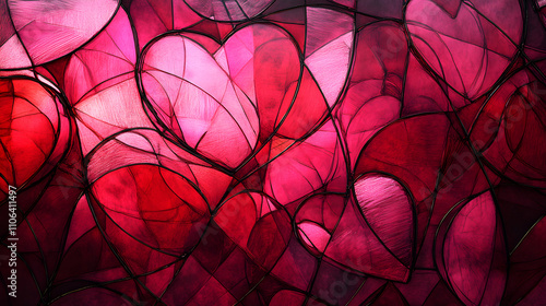 Wallpaper Mural diseño de un fondo para tarjeta o plantilla decorativa con corazones unidos con figuras formando corazones celebracion de san valentin  Torontodigital.ca